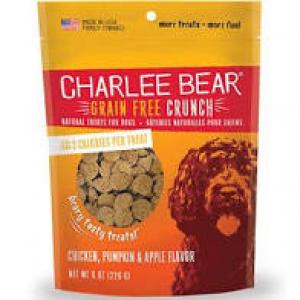 Charlee Bear Grain Free Treats 8 oz Chicken/Pumpkin/Apple Dog Treats
