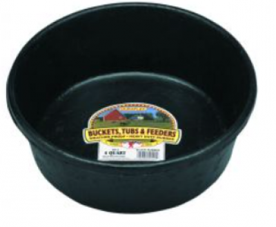 Miller Rubber Pan 4 Quarts Black (Feeders)