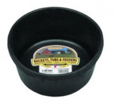 Miller Rubber Pan 2 Quarts Black (Feeders)