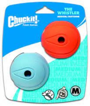 Chuckit! Ball 2 Pack Whistling Ball Medium Dog Toy