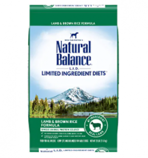 Natural Balance Dog 26 lbs Lamb Dry Dog Food