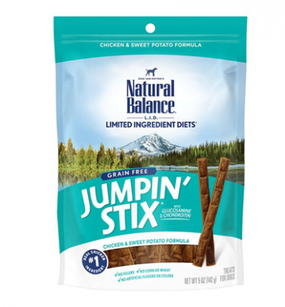 Natural Balance Jumpin Stix 4oz Chicken Sweet Potato Dog Chews