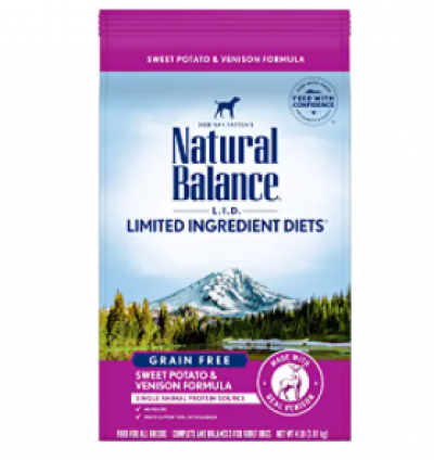 Natural Balance Dog 4.5 lbs Venison Grain Free Dry Dog Food