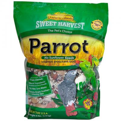 Sweet Harvest Parrot 4 lbs No Sunflower Bird Feed