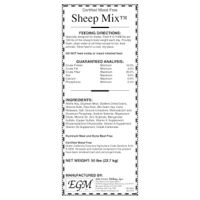 Sheep Mix 50 lbs (Lamb / Sheep Feed)