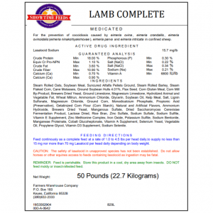 Showtime Lamb Complete 50 lbs (Lamb / Sheep Feed)