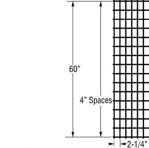 Security Panel 60" x 16'2" x 4" 6 gauge Behlen (Wire Panels)