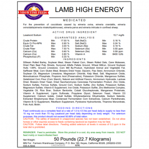 Showtime Lamb Hi Energy 50 lbs (Lamb / Sheep Feed)