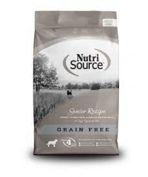 Nutri Source Dog Grain Free 26 lbs Senior Dry Dog Food