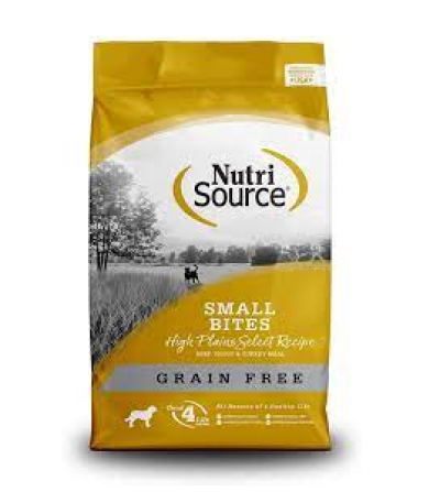 Nutri Source Dog Grain Free Small Breed 15 lbs High Plains Dry Dog Food