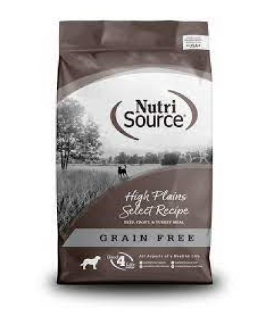 Nutri Source Dog Grain Free 4 lbs High Plains Dry Dog Food