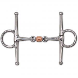 Snaffle 3 Piece Full Cheek 5" Copper Roll Bit