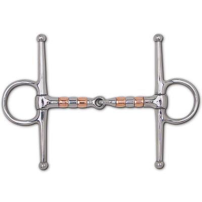 Snaffle Roller Full Cheek 5" Copper/SS Bit
