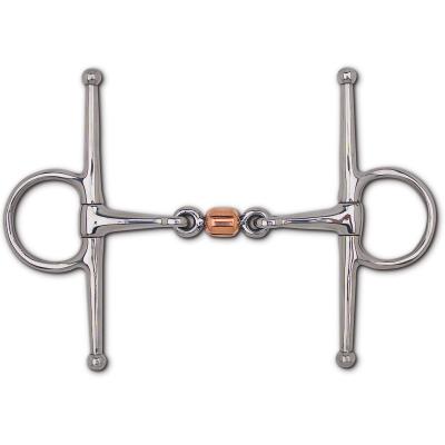Snaffle 3 Piece Full Cheek 5" Copper Roll Bit