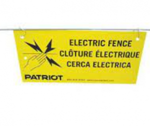 Patriot Warning Sign (Electric Fence Accessories)