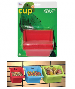 Lee's Aquarium Perch Cup Red Jumbo Cage Bird Feeder