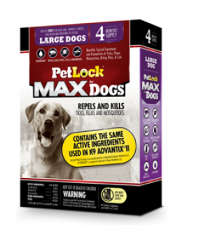 Petlock Max Dogs 21-55 lbs 4 Dose (Dog: Flea & Tick)