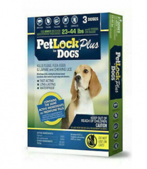 Petlock Plus Dogs 23-44 lbs 3 Dose (Dog: Flea & Tick)
