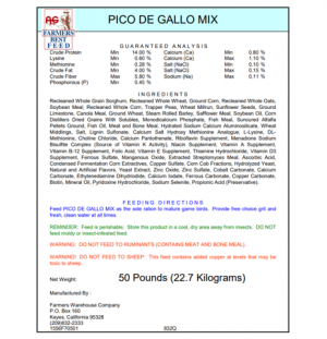 Pico De Gallo 50 lbs (Poultry Feed)