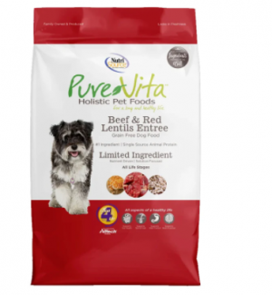 Pure Vita Dog Grain Free 5 lbs Beef Dry Dog Food