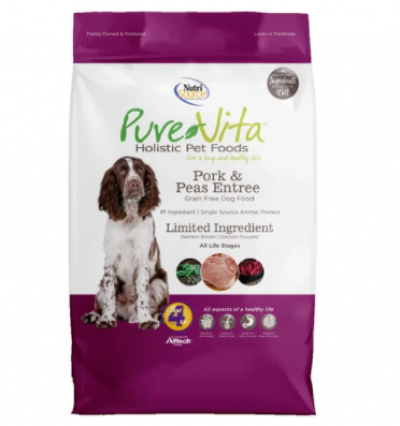 Pure Vita Dog Grain Free 5 lbs Pork Dry Dog Food