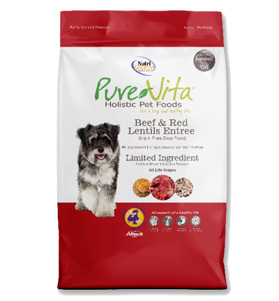 Pure Vita Dog Grain Free 25 lbs Beef Dry Dog Food