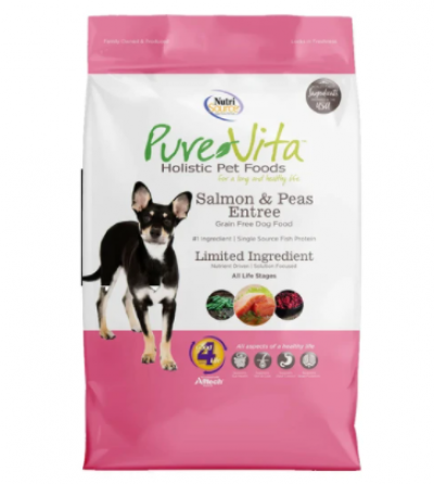 Pure Vita Dog Grain Free 5 lbs Salmon Dry Dog Food