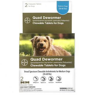 Quad Dewormer 2 Tabs Medium Dog (Dog: Pharmaceuticals)
