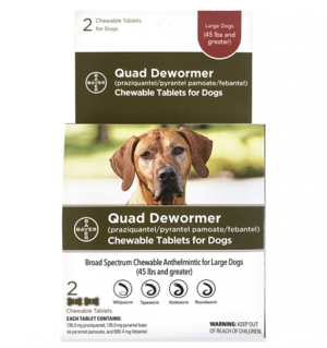 Quad Dewormer 2 Tabs Large Dog (Dog: Pharmaceuticals)