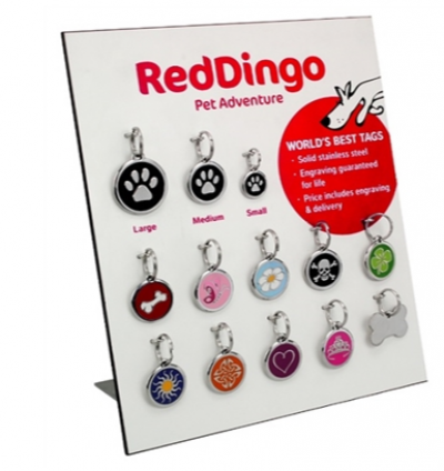 Red Dingo Pet ID Tag Standard Small, Medium Or Large