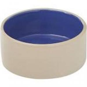 Crock Ceramic 7.5" Tan/Blue (Dog: Bowls, Feeders, & Waterers)