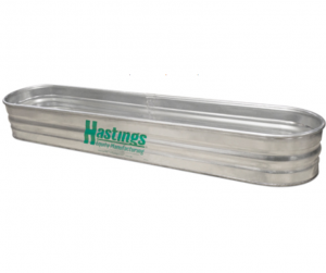 Trough Galvanized 218,  2' x 1' x 8' Oval, 112 Gallons