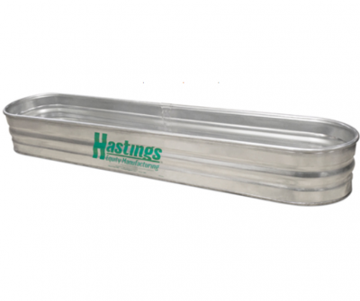 Trough Galvanized 218,  2' x 1' x 8' Oval, 112 Gallons