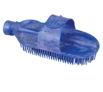 Wash & Hose Plastic Curry Comb Blue