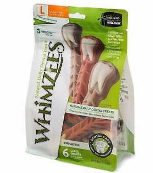 Whimzee Toothbrush Treats, 6 Count Large Dog Chews