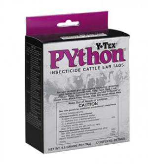 Y Tex Python Fly Tags 20 Count (Wormers & Parasite Control)