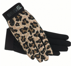 SSG All Weather Ladies Riding Gloves Size 7/8 Leopard