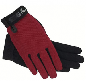 SSG All Weather Mens Riding Gloves Size  8/9 Burgundy