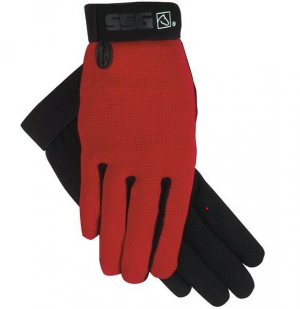 SSG All Weather Ladies Riding Gloves Size 7/8 Red