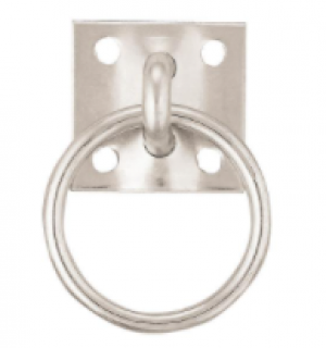 Snap Tie Ring Plate Zinc 1-3/4" x 1-7/8  (Hardware & Snaps)