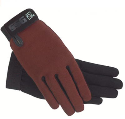 SSG All Weather Mens Riding Gloves Size  8/9 Brown