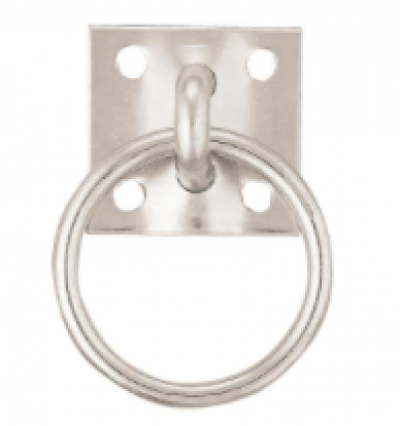 Snap Tie Ring Plate Zinc 1-3/4" x 1-7/8  (Hardware & Snaps)