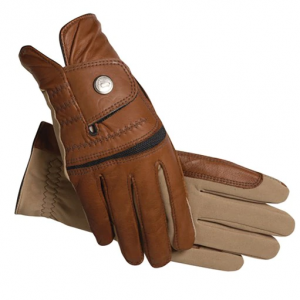 SSG Hybrid Riding Gloves Size 7 Brown/Tan