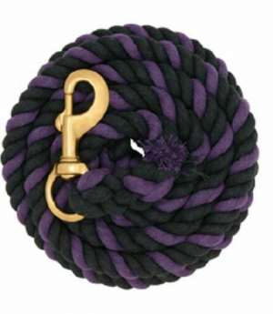 Weaver Lead Rope Cotton 10' Black/Purple
