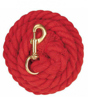 Weaver Lead Rope Cotton 10' Red