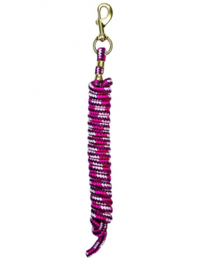 Weaver Lead Rope Poly 10' Burgandy/Pinkk/Raspberry