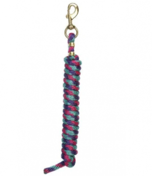 Weaver Lead Rope Poly 10' Raspberry/Teal/Purple