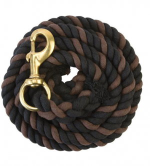 Weaver Lead Rope Cotton 10' Black/Brown