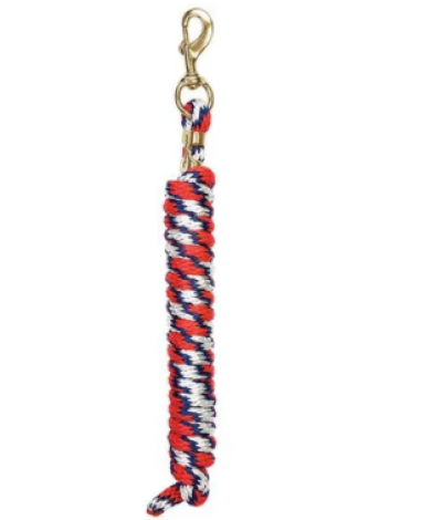 Weaver Lead Rope Poly 10' Red/White/Blue