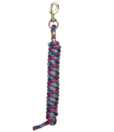 Weaver Lead Rope Poly 10' Raspberry/Teal/Purple